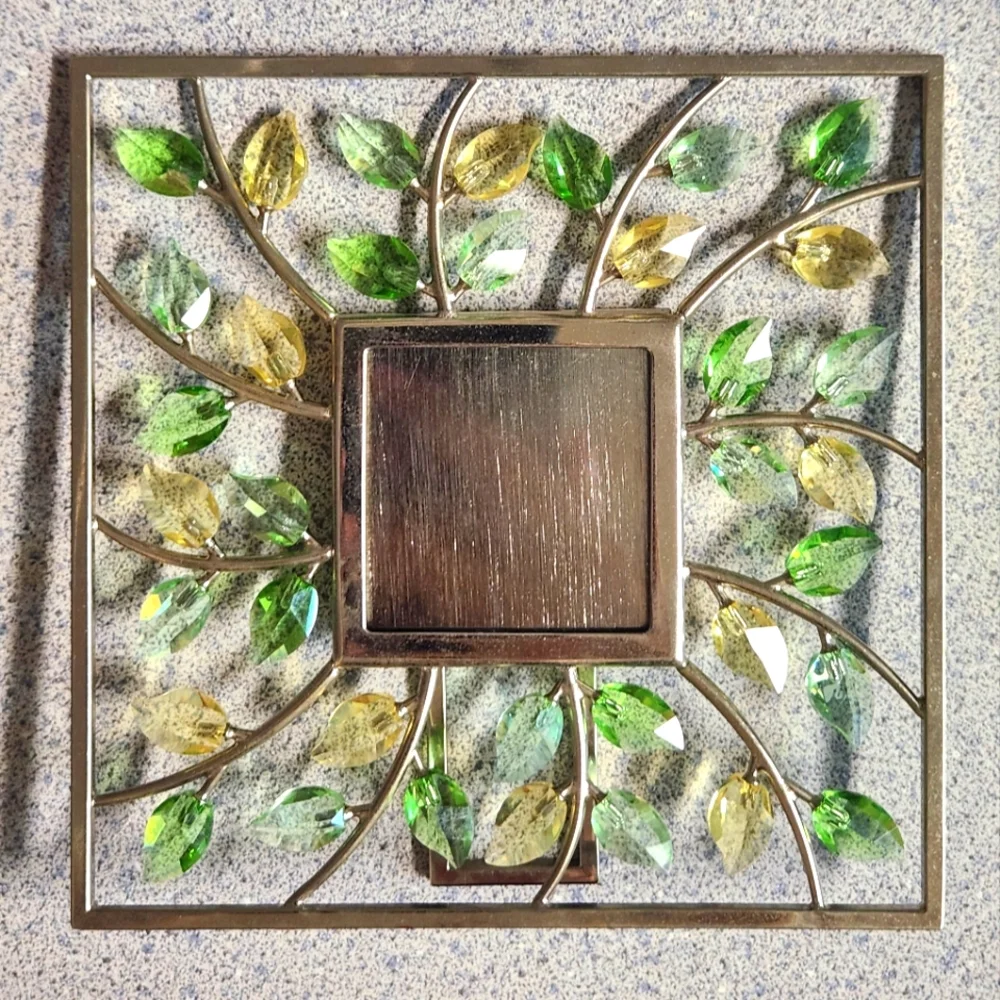 Yasmine Hurel for Swarovski Crystal Leaves Square Picture Frame